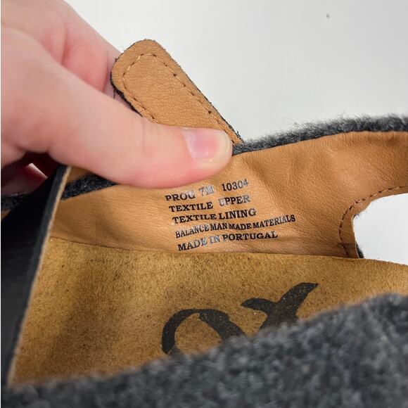 OTBT Prog Mary Jane Felt Wedge Ankle Strap Artsy Travel Comfort Clogs - Size 7 - Picture 9 of 11